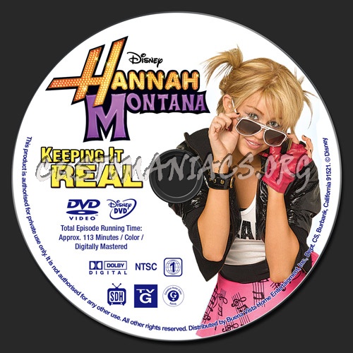 Hannah Montana: Keeping It Real dvd label