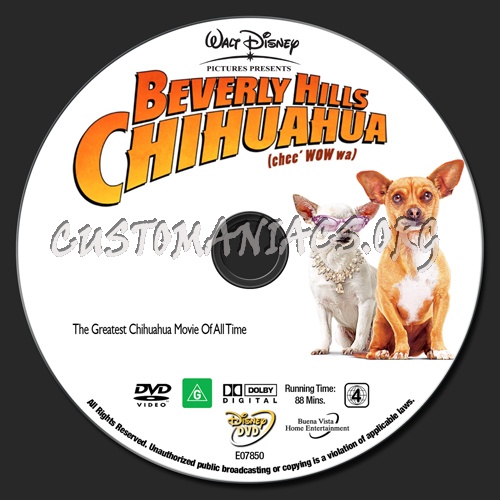 Beverly Hills Chihuahua dvd label