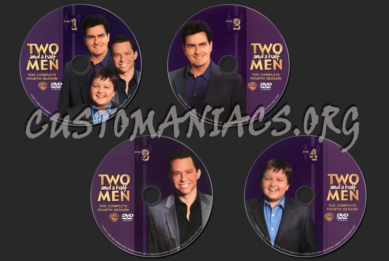 Two and a Half Men Season 4 dvd label