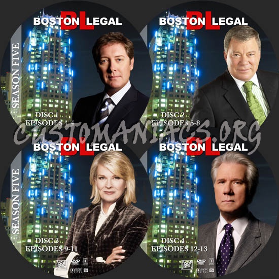 Boston Legal Season 5 dvd label