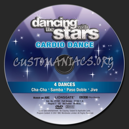 Dancing with the Stars Cardio Dance dvd label