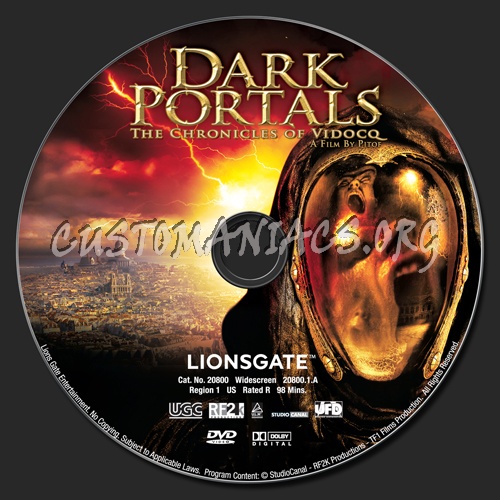 Dark Portals dvd label