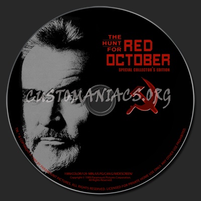 The Hunt for Red October dvd label