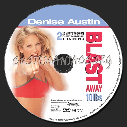 Denise Austin: Blast Away 10 lbs dvd label