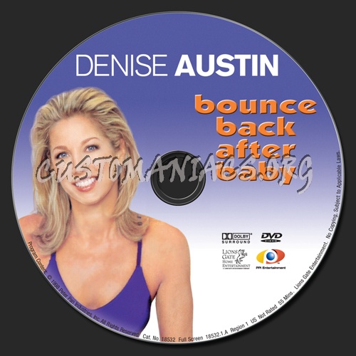 Denise Austin: Bounce Back After Baby dvd label
