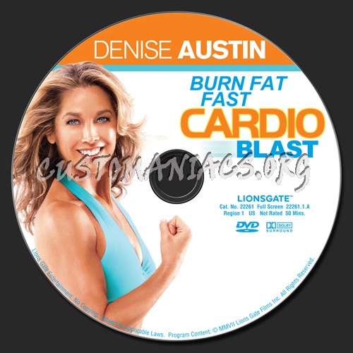 Denise Austin: Burn Fat Fast Cardio Blast dvd label