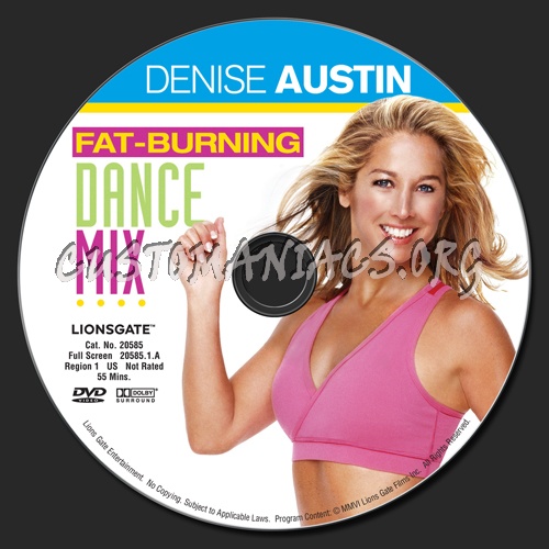 Denise Austin: Fat-Burning Dance Mix dvd label