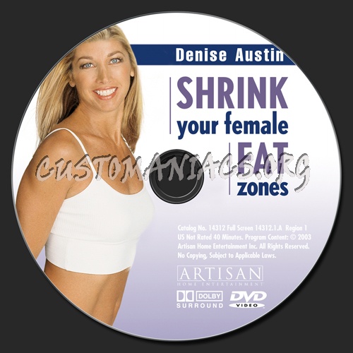 Denise Austin: Shrink Your Female Fat Zones dvd label