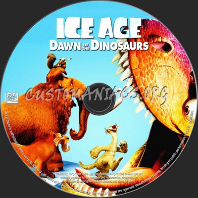 Ice Age 3 Dawn Of The Dinosaurs dvd label