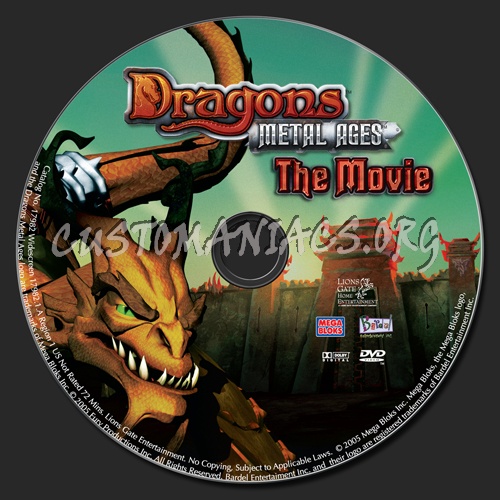 Dragons Metal Ages The Movie dvd label