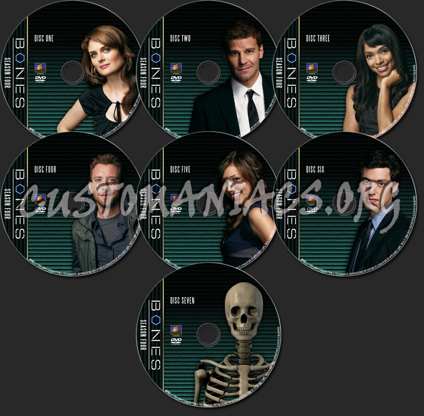 Bones - TV Collection Season Four dvd label