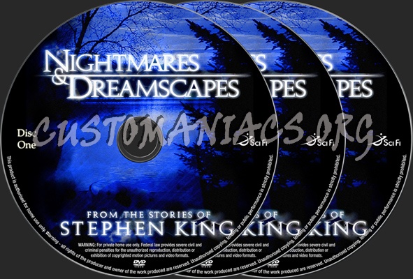 Nightmares & Dreamscapes dvd label