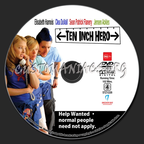 Ten Inch Hero dvd label