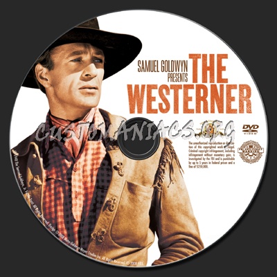 The Westerner (1940) dvd label
