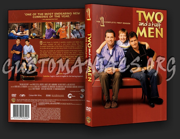 Two and a Half Men Seasons 1, 2, 3 & 4 dvd cover