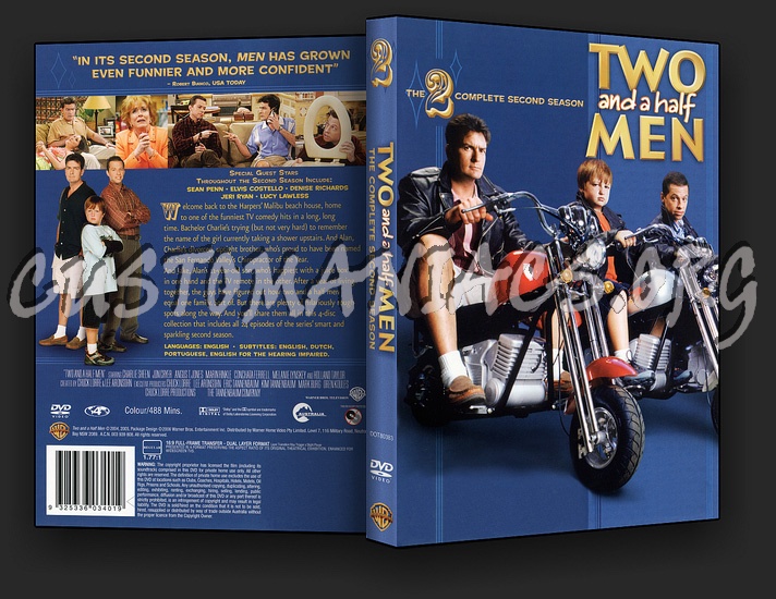 Two and a Half Men Seasons 1, 2, 3 & 4 dvd cover