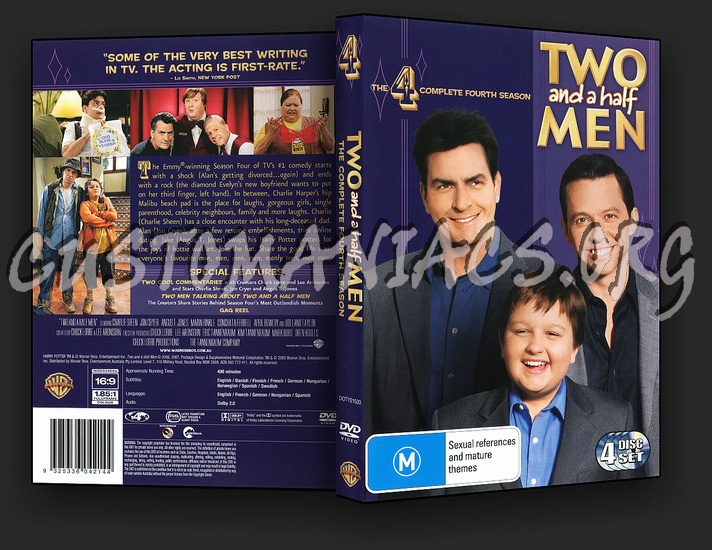 Two and a Half Men Seasons 1, 2, 3 & 4 dvd cover