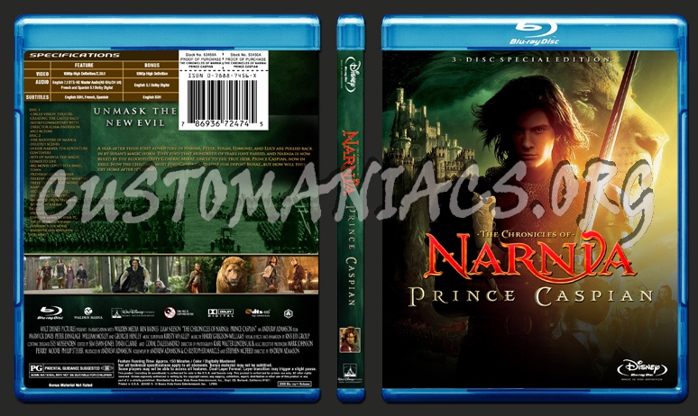 The Chronicles of Narnia: Prince Caspian blu-ray cover