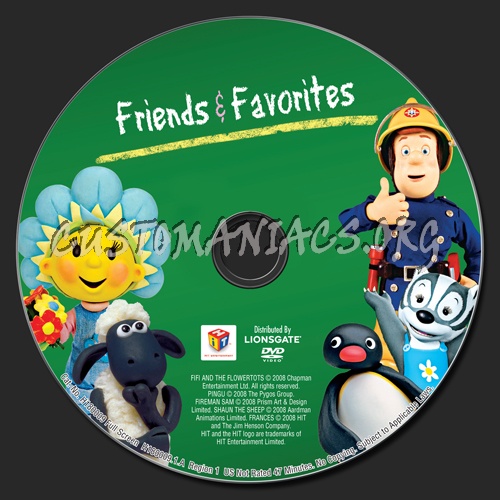 Friends & Favorites dvd label