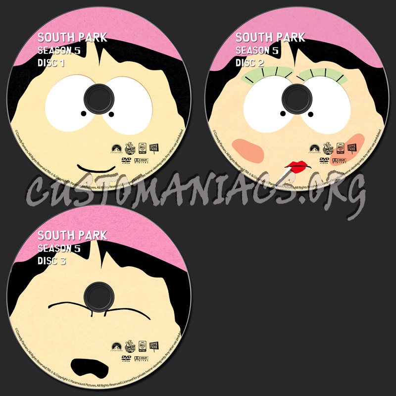 South Park Season 5 dvd label