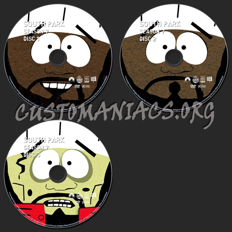 South Park Season 7 dvd label