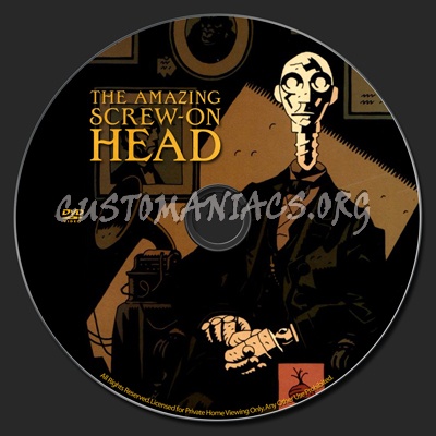 The Amazing Screw-On Head dvd label