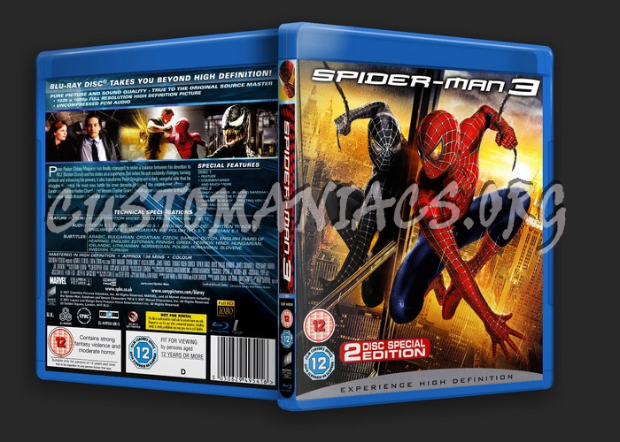 Spider-man 3 blu-ray cover