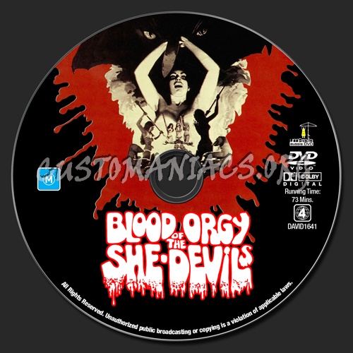 Blood Orgy Of The She Devils dvd label