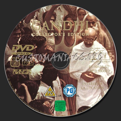 Gandhi dvd label