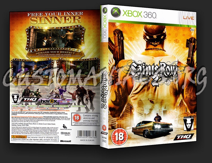 Saints Row 2 dvd cover