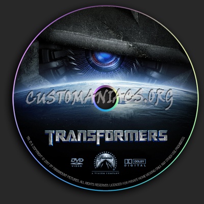 Transformers dvd label