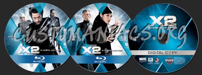 X2: X-Men United blu-ray label