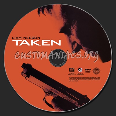 Taken dvd label