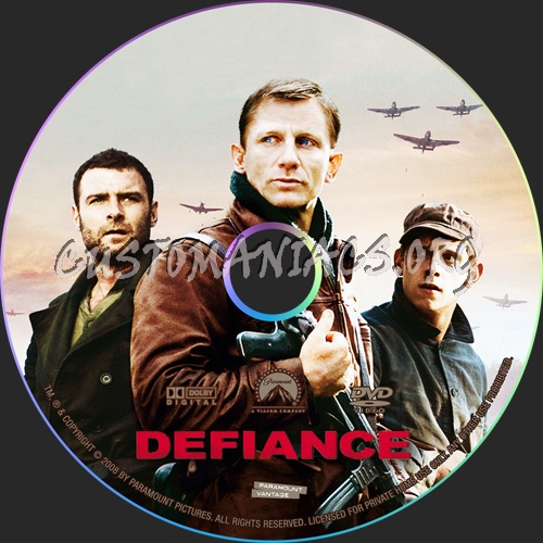 Defiance dvd label