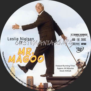 Mr. Magoo dvd label