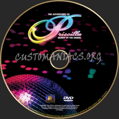 The Adventures Of Priscilla Queen Of The Desert dvd label