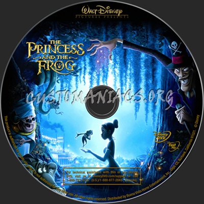 The Princess and the Frog dvd label