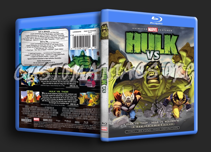 Hulk vs blu-ray cover