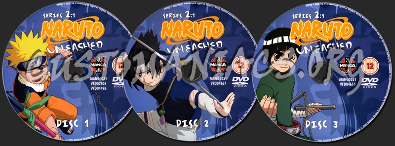 Naruto Unleashed Series 2:1 dvd label