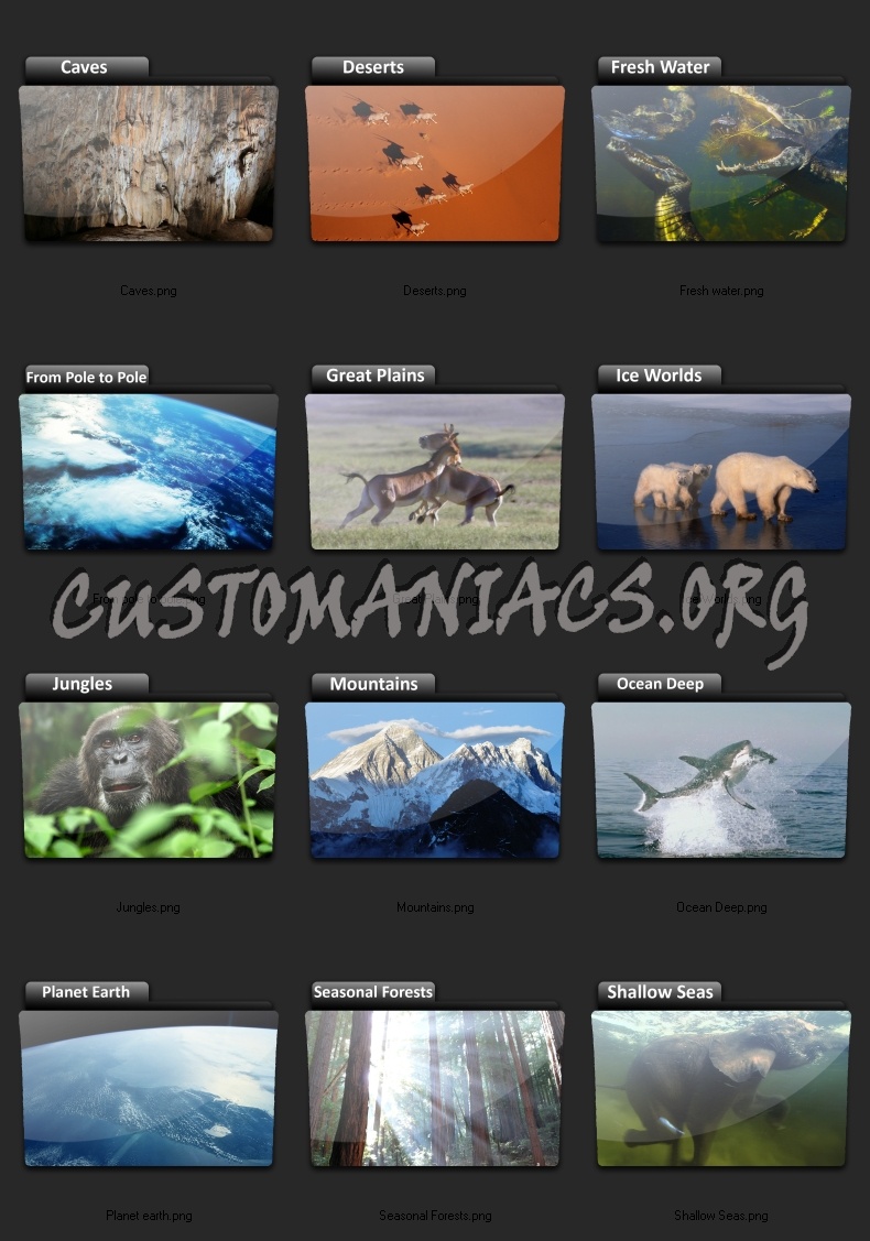 Planet Earth Folder Icons 