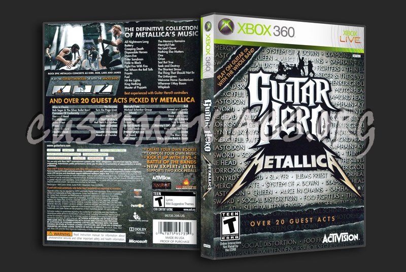 Guitar Hero Metallica dvd cover