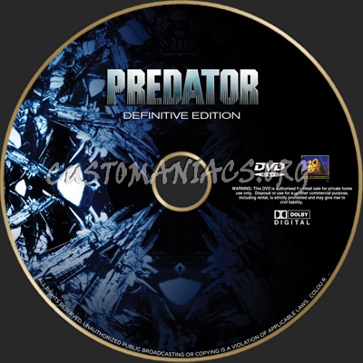 Predator dvd label