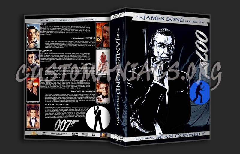 007 James Bond/Sean Connery 7-disc Collection dvd cover