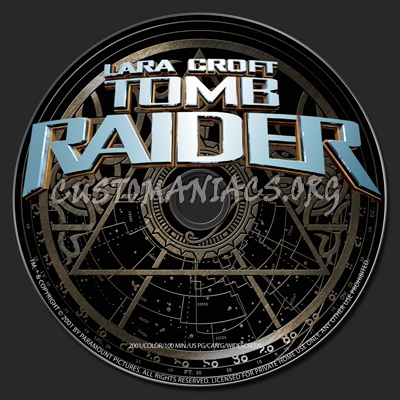 Tomb Raider dvd label