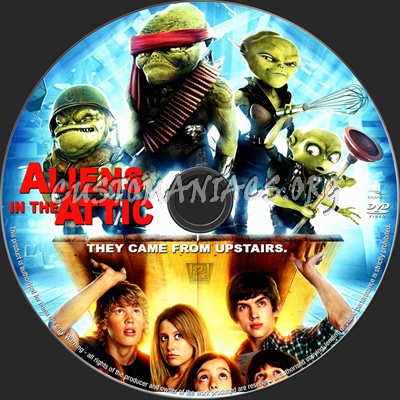 Aliens in the Attic dvd label