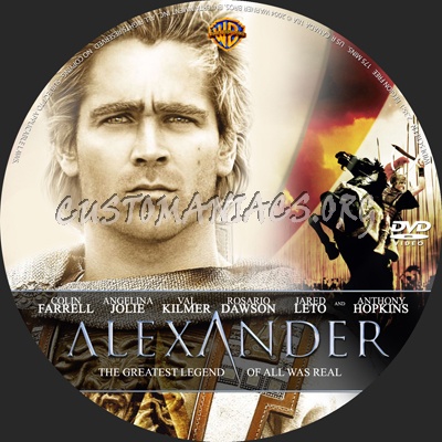 Alexander dvd label