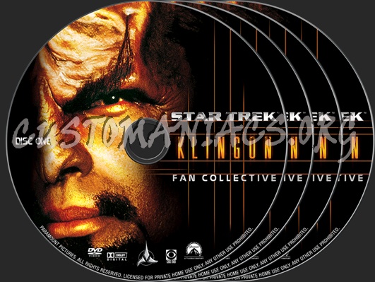 Star Trek Fan Collective Klingon dvd label