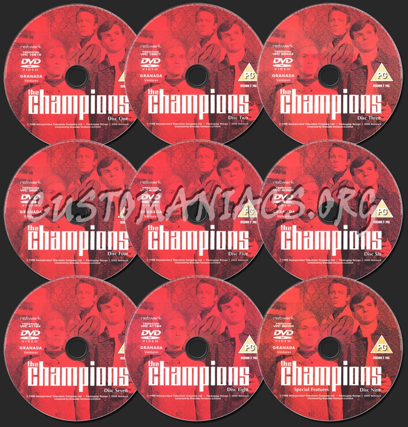 The Champions Complete Collection dvd label