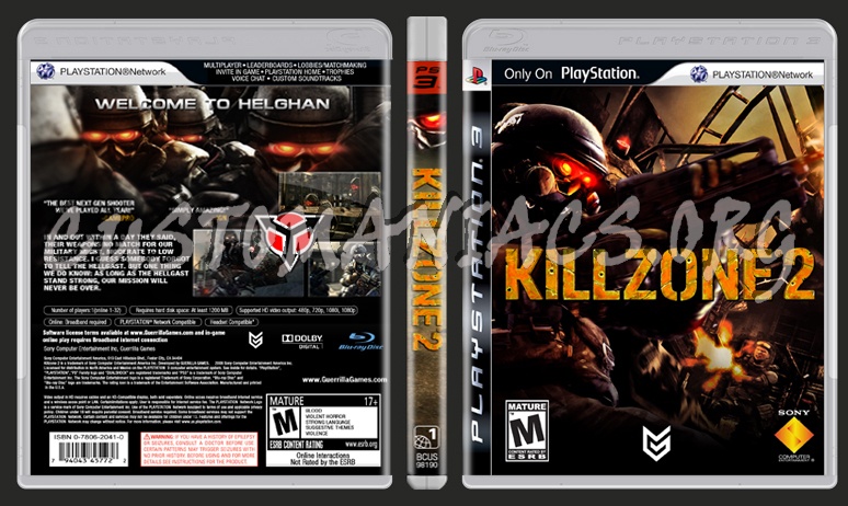 Killzone 2 dvd cover