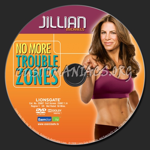 Jillian Michaels No More Trouble Zones dvd label